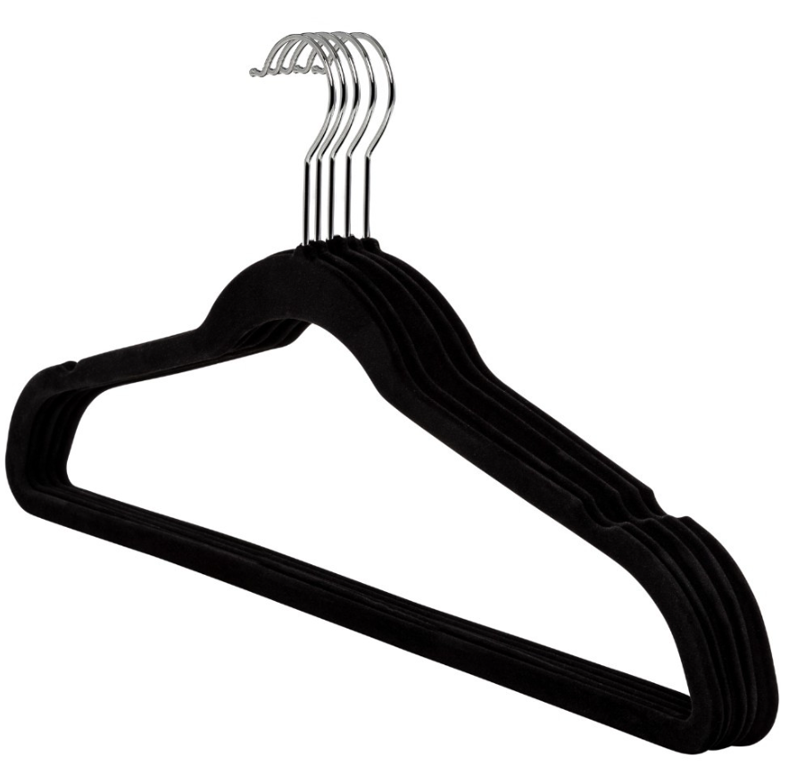 Customised Black Velvet Hangers